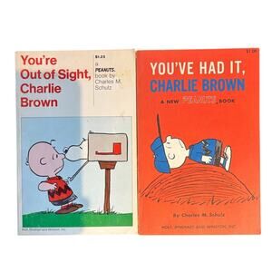 VTG 1969-70 Charlie Brown Peanuts Books, You're Out of Sight & You've Had It, PB